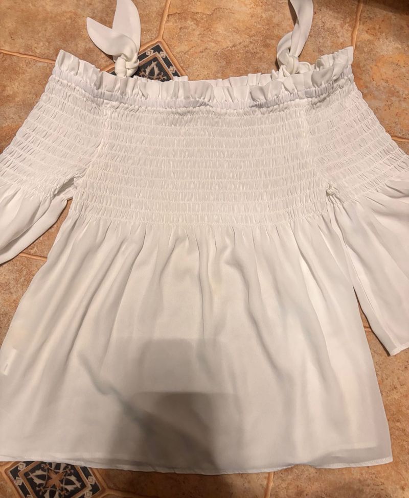 White Off-Shoulder Top