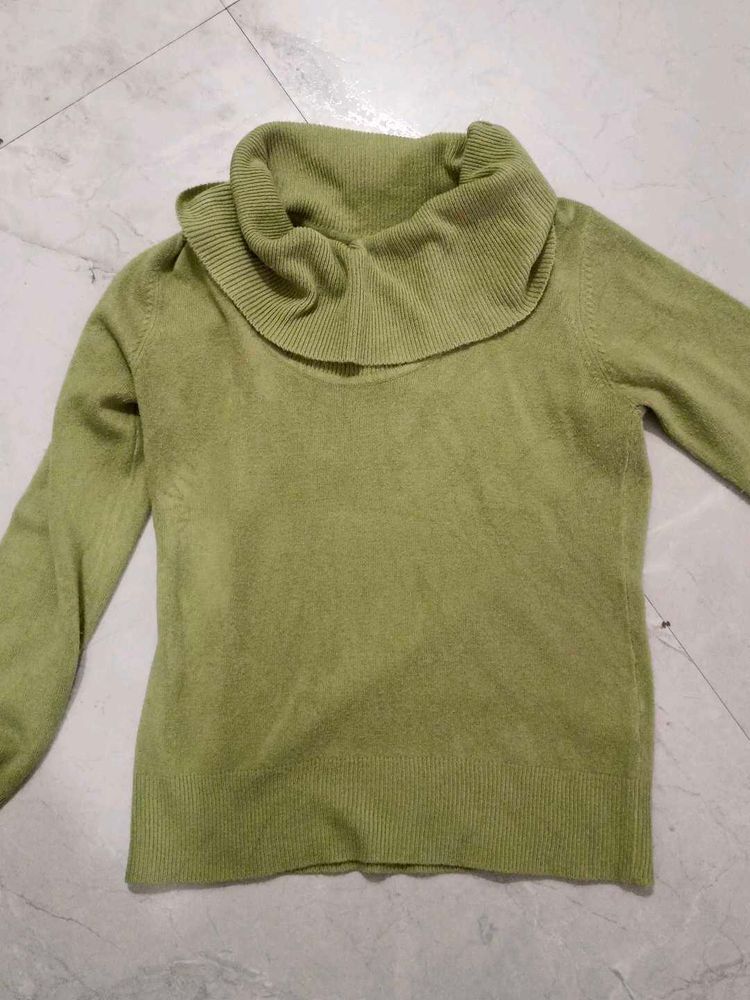 Green Turtleneck Sweater