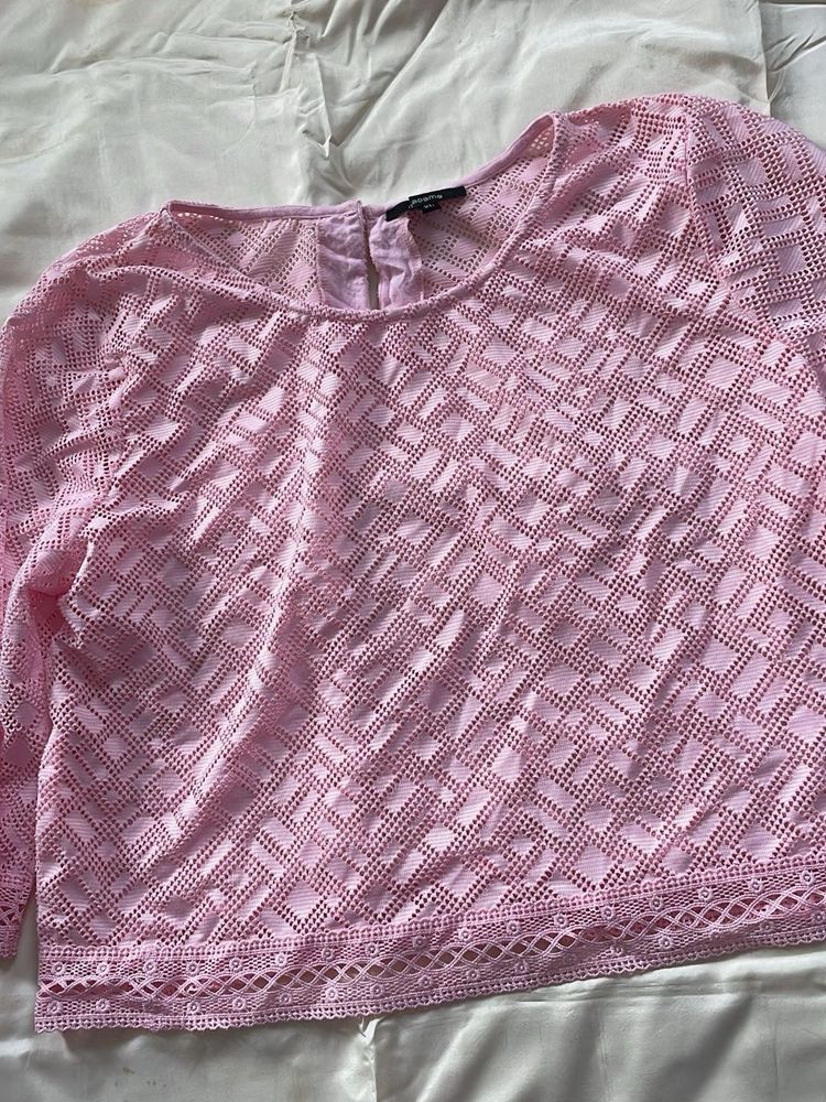 Pink Lace Top