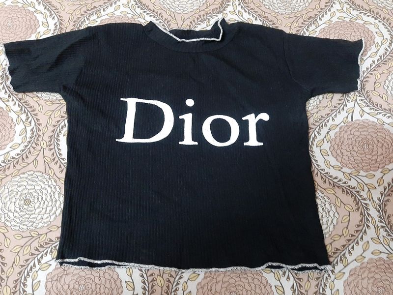 Dior Black Crop Top