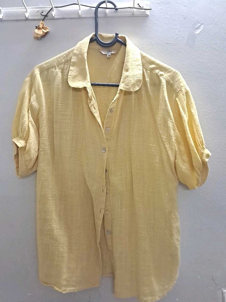 AND Yellow Button-Down Shirt