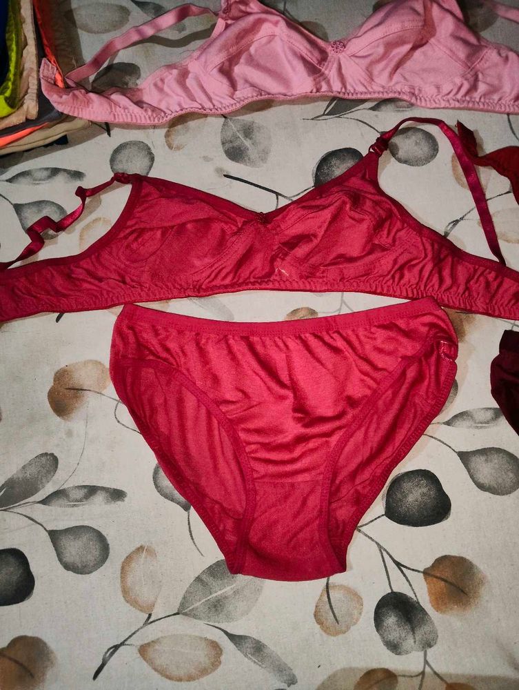Red Bra and Panty Set
