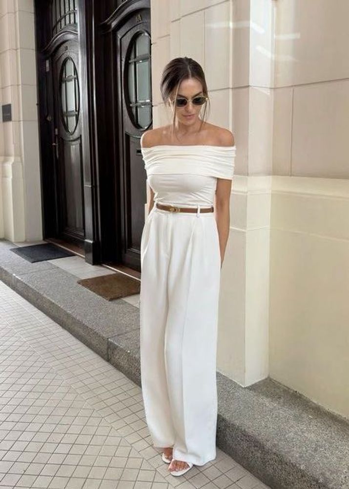 Zara White Trousers