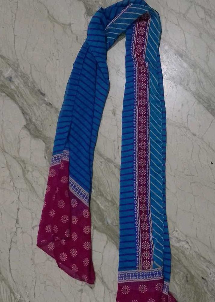 Striped Blue &amp; Pink Scarf