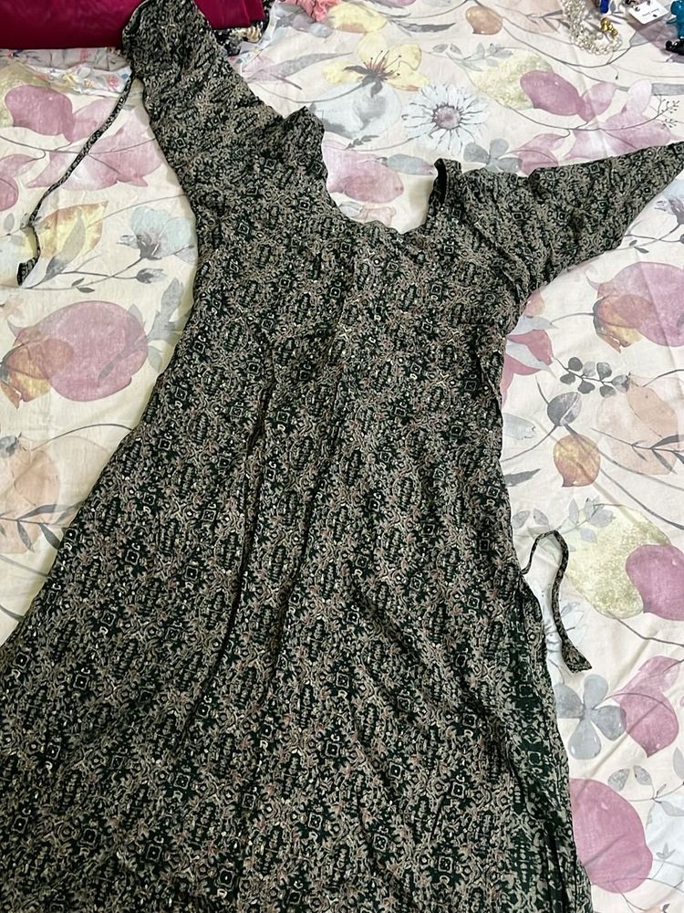 Elegant Green Printed Kurta