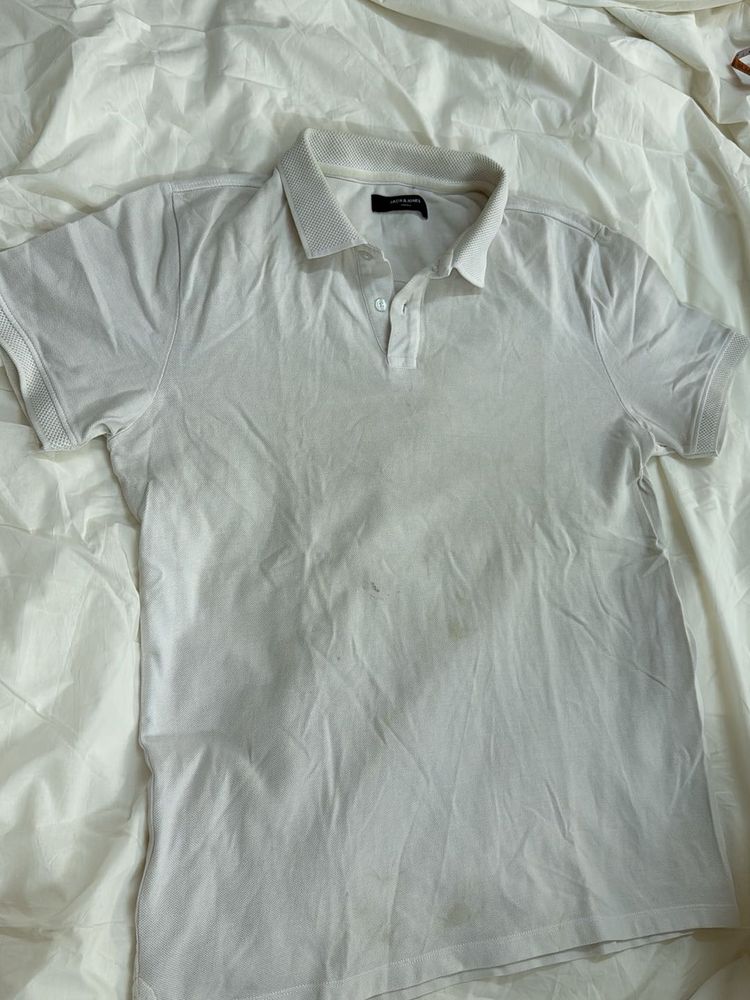 Jack And Jones Original White Polo Tshirt