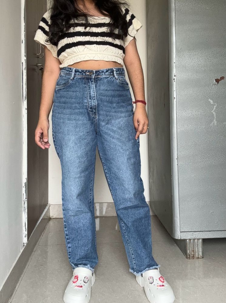 Kraus Blue High Waist Jeans