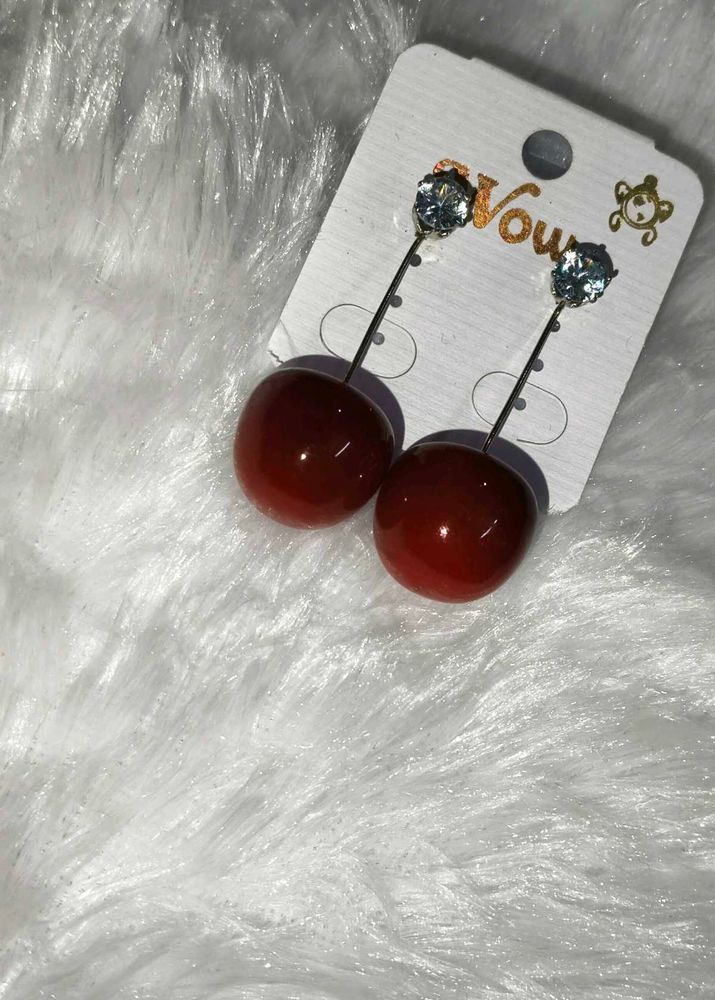 Red Cherry Earrings 🍒