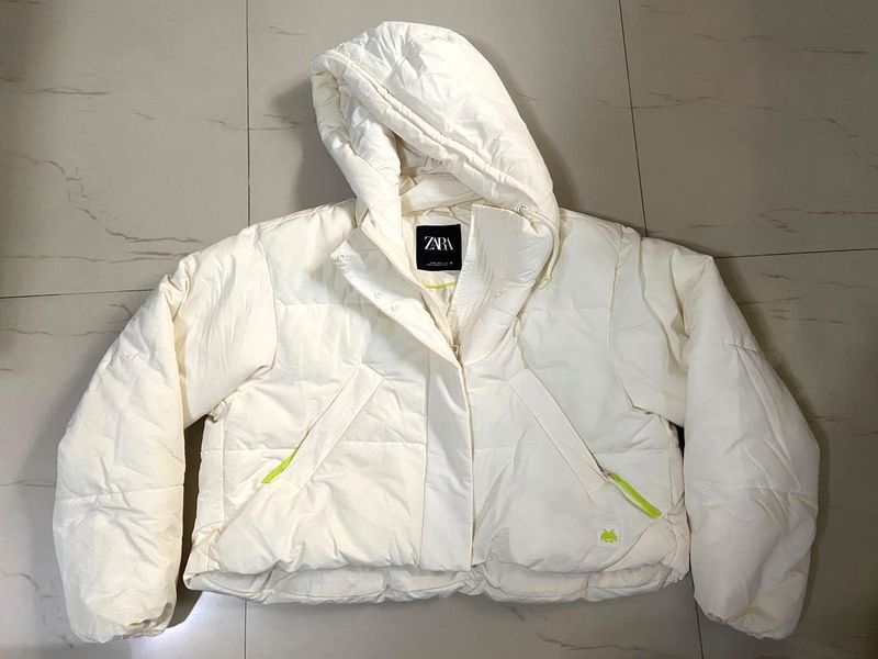 Reversible Zara Puffer brand new Cropped Jacket