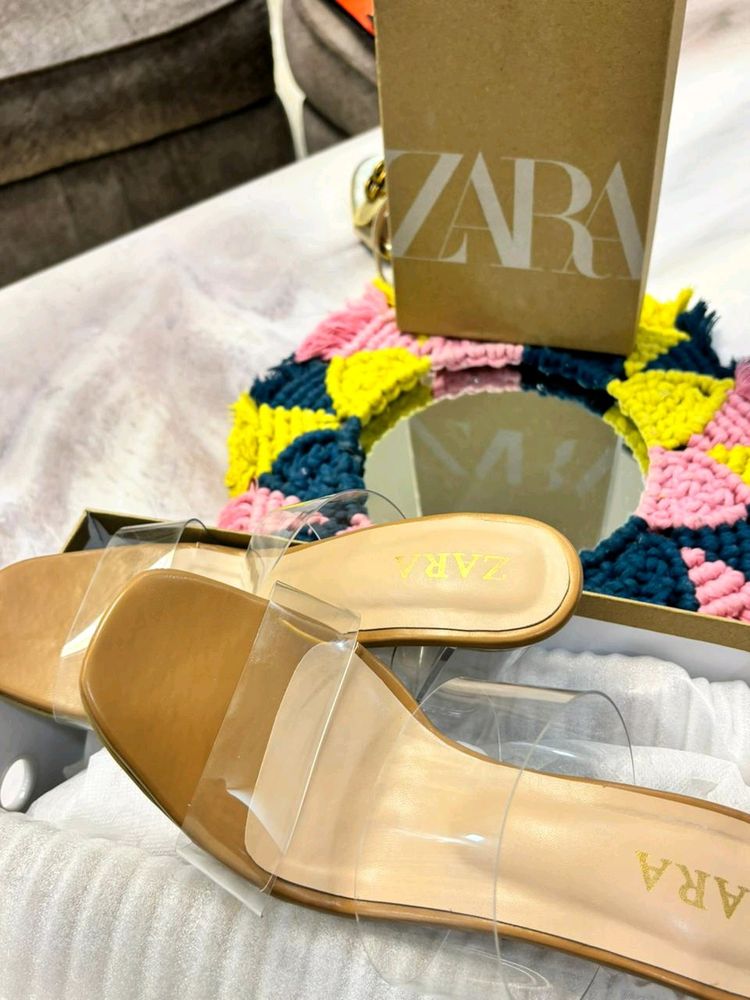ZARA TRANSPARENT HEELS