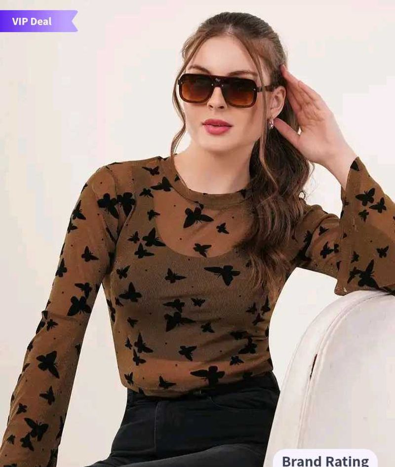 Butterfly Print Clobug Top