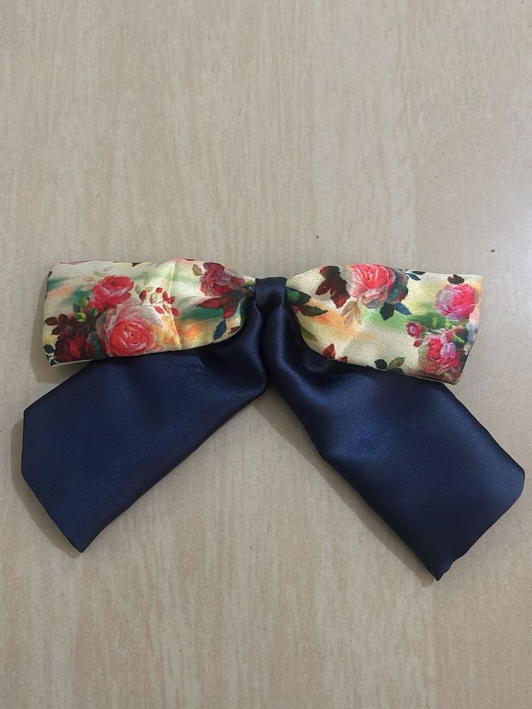 Floral Bow Tie with  scrunchie (pack of 2