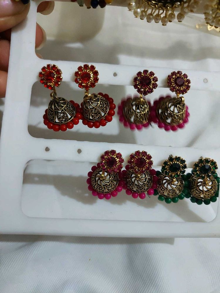 Colorful Jhumka Earrings