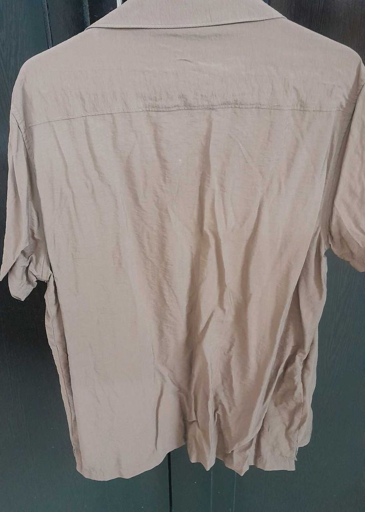 Casual Khaki Short Sleeve Shirt
