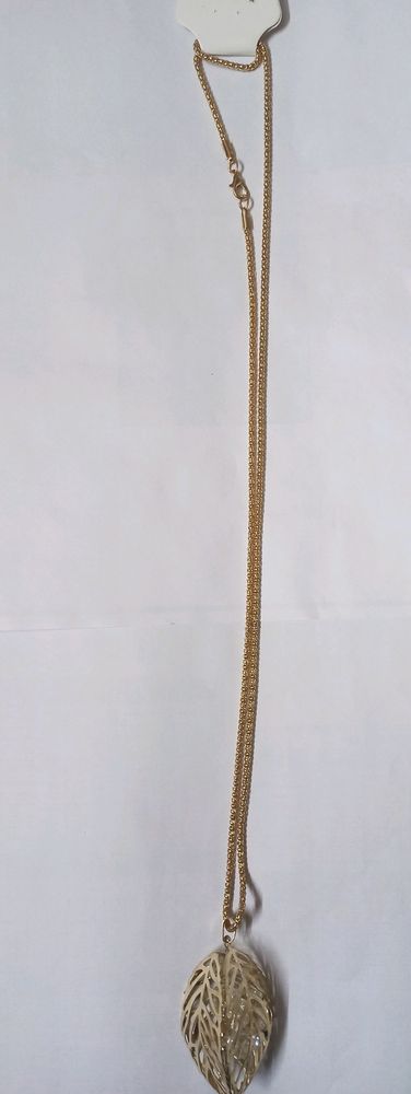 Fashion Jewelry Long Neckchain Leaf Pendent
