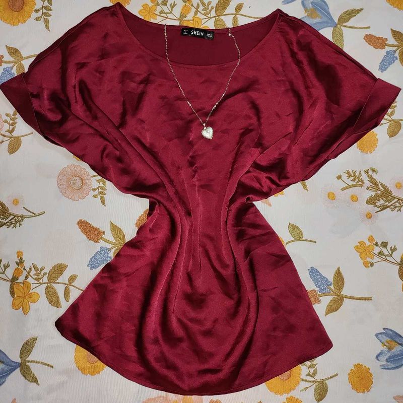 Burgundy Shein Blouse