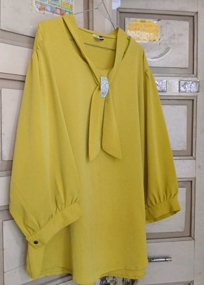 Loose Fitting Yellow Pakistani Style Top