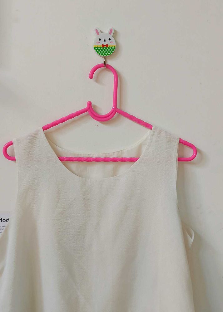 Cream Sleeveless Top