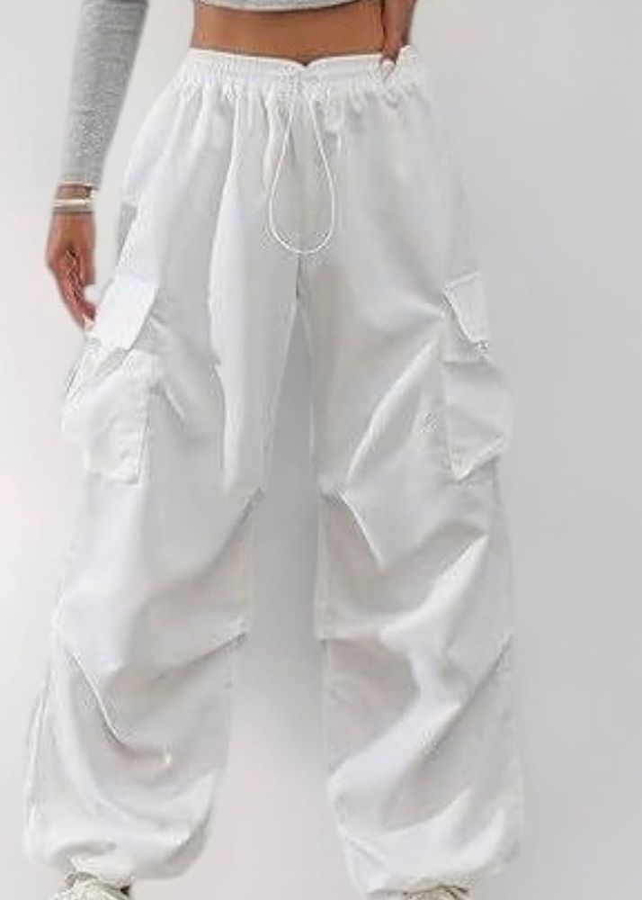 White Parachute Pants from Bonkers