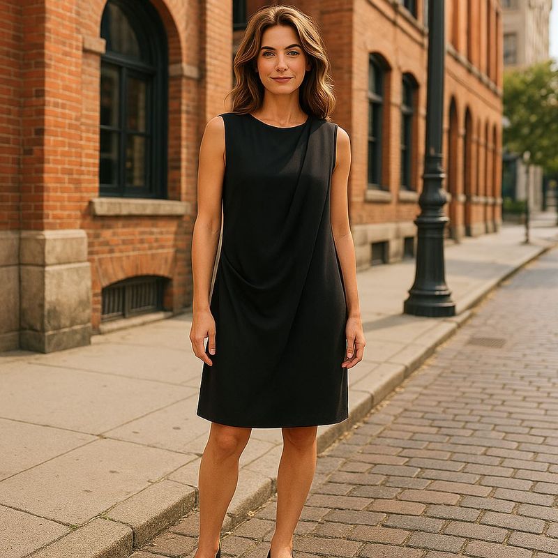 Black Drape Dress