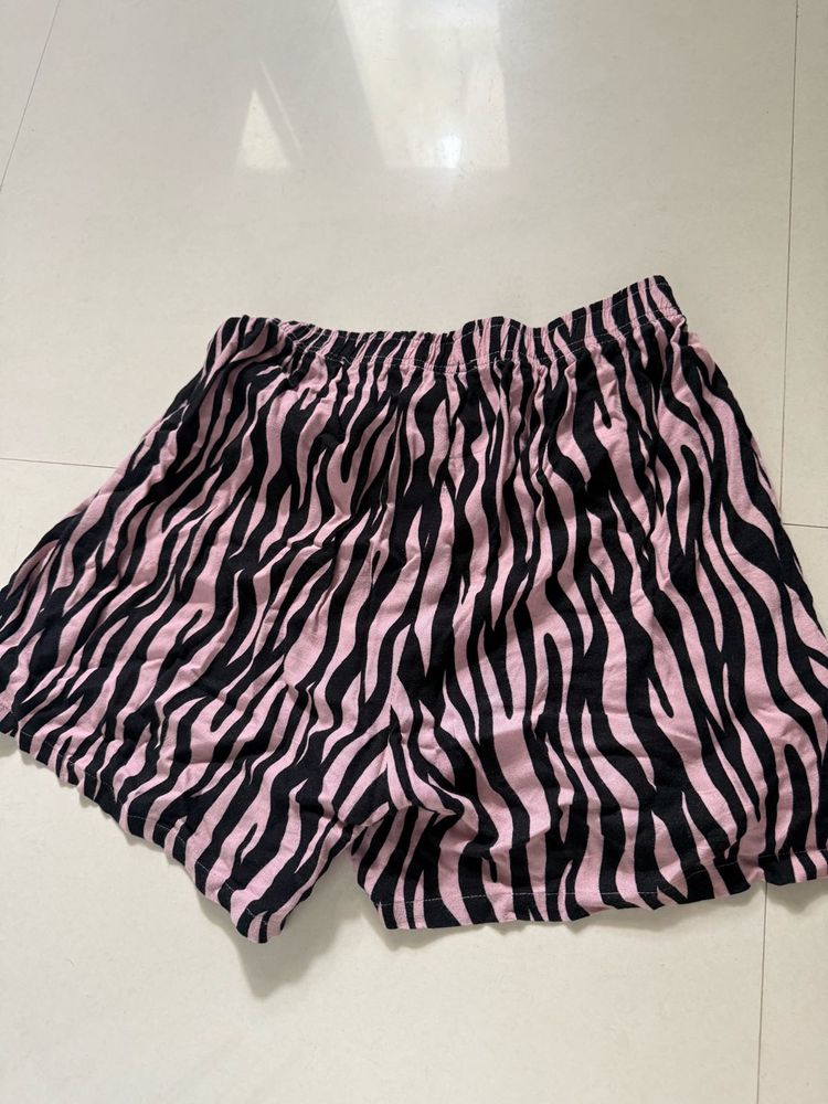 Zebra Print Lounge Shorts
