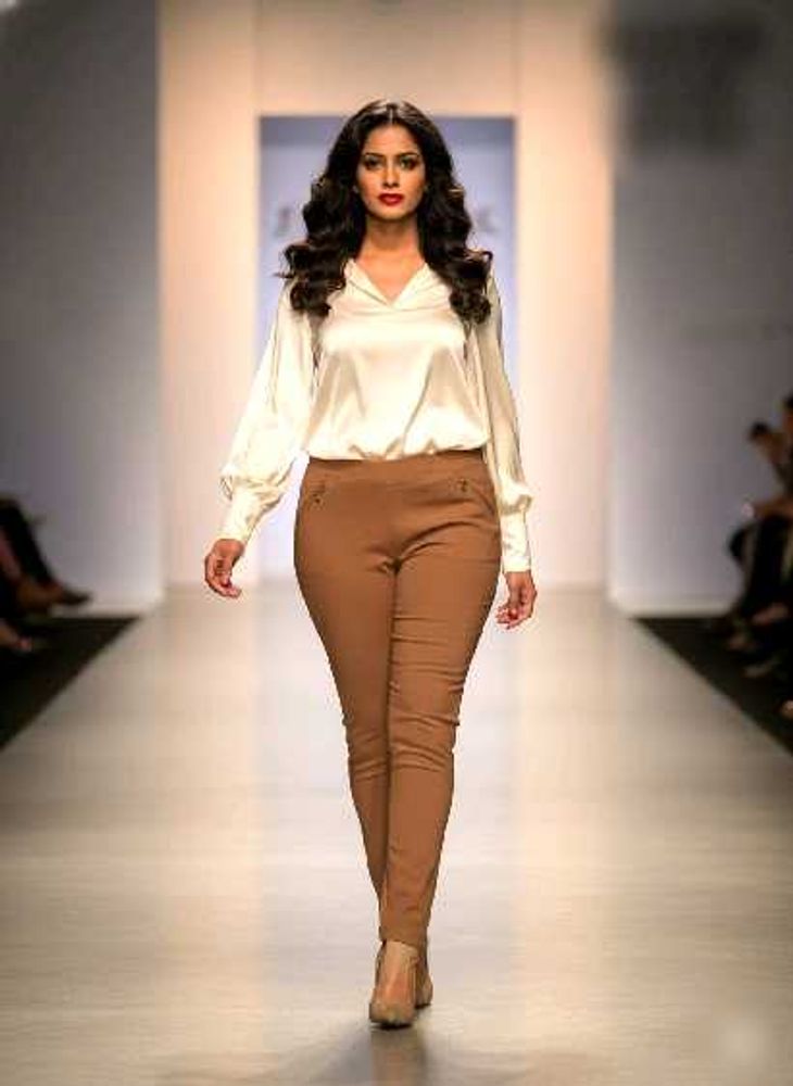 Brown Slim Fit Pants