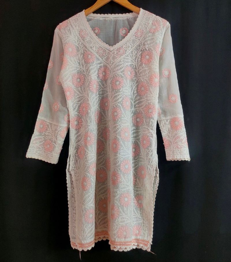 ❗️❗️Price Drop Georgette Off White Kurti❗️❗️