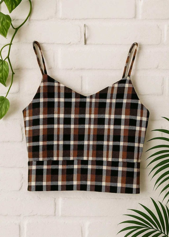 Plaid Crop Top