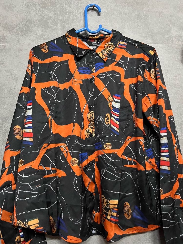 Patterned Long Sleeve Shirt