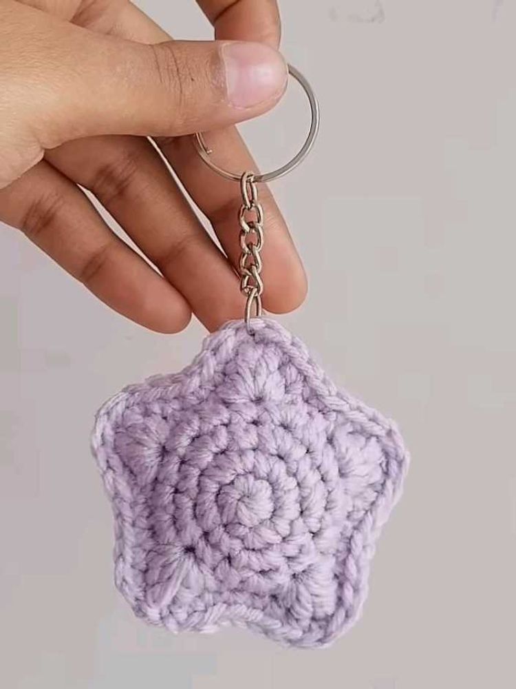 Crochet Star Keychain
