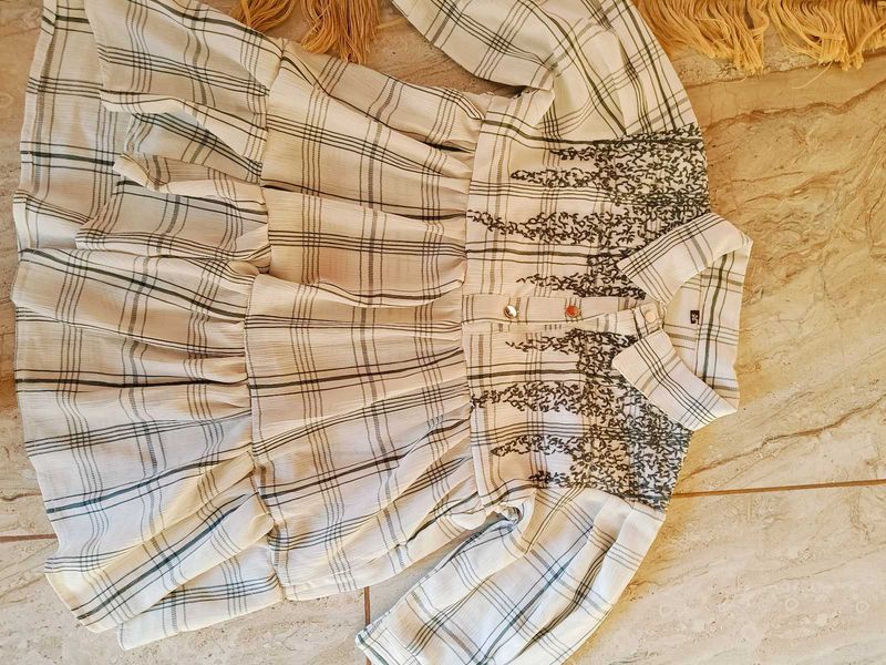 Checkered Print Top