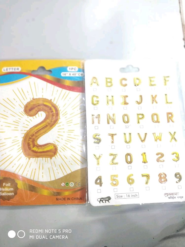 &#39;2&#39; Number Foil Balloon