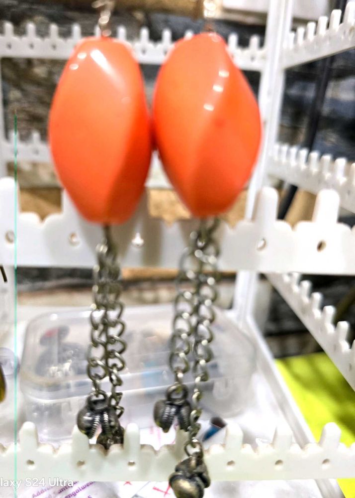 Orange Drop Earrings