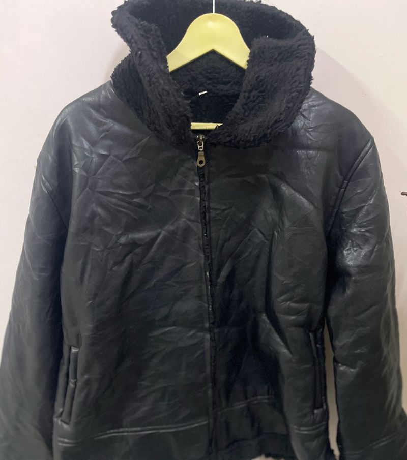 Black Faux Leather Jacket