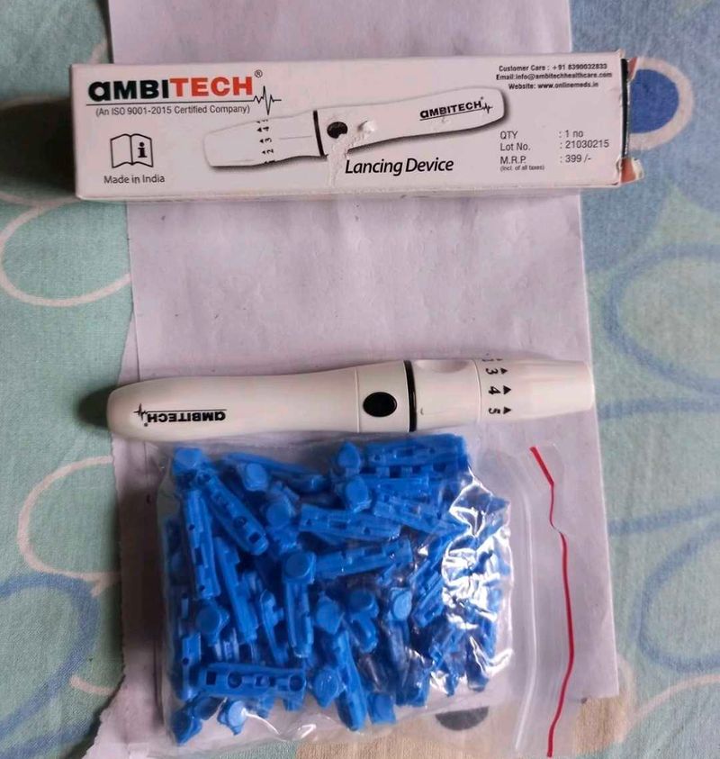 Ambitech Lancing Device for Painless Finger Prick