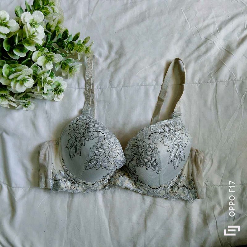 Flower Embroidery Bra