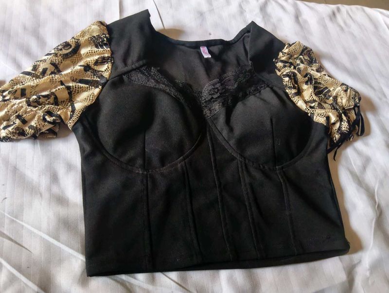 Elegant Black Corset Top