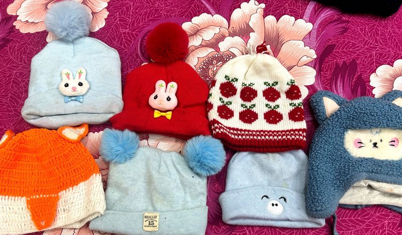 Cute Baby Hats (Set of 7)