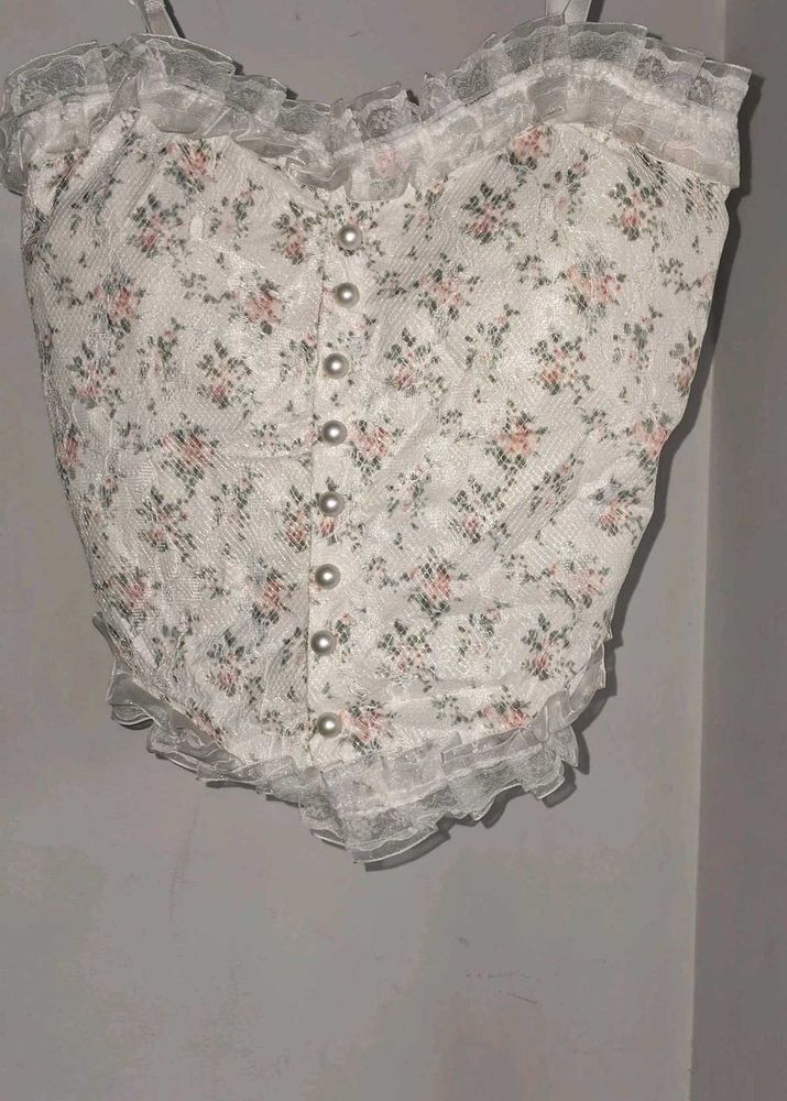 Floral Lace Corset Top