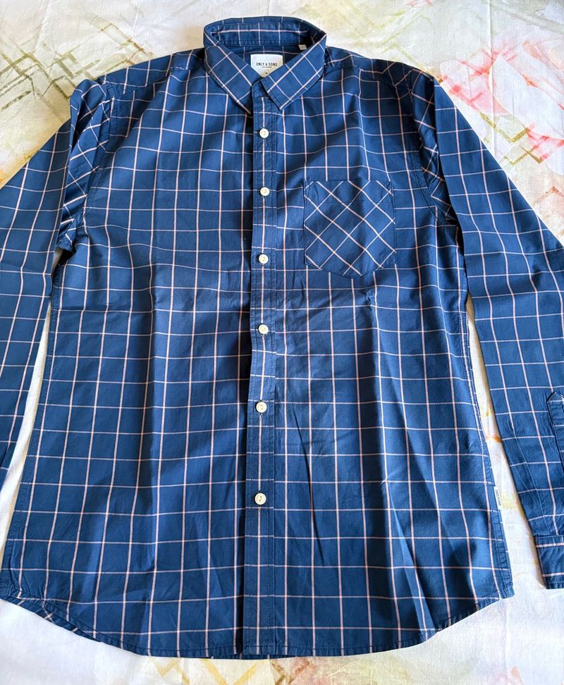 Checked Blue Shirt