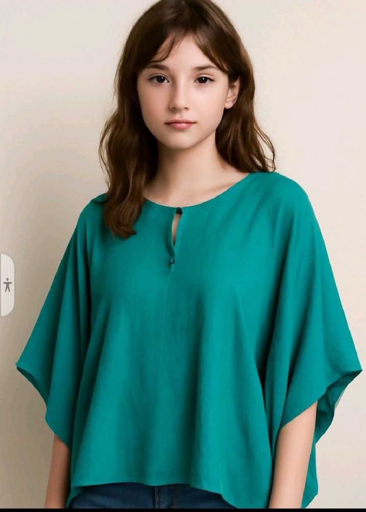 Teal Green Boxy Top💗💚