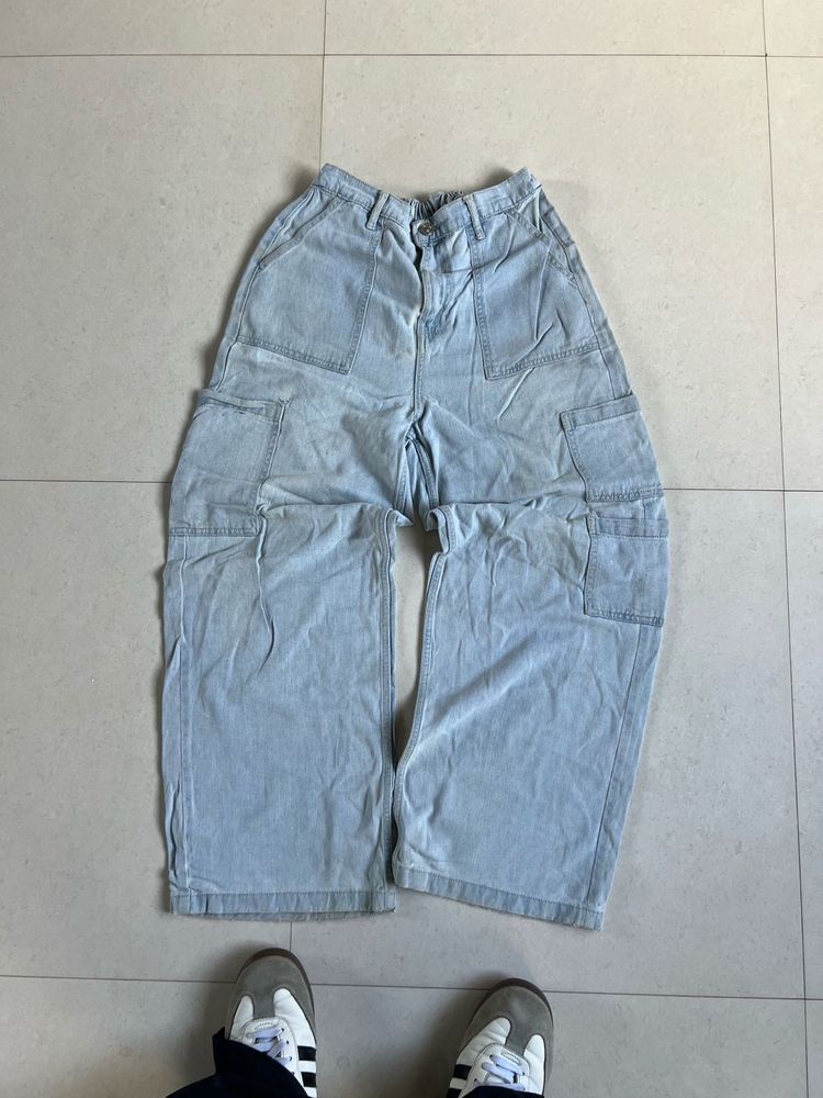 Light Wash Cargo Pants