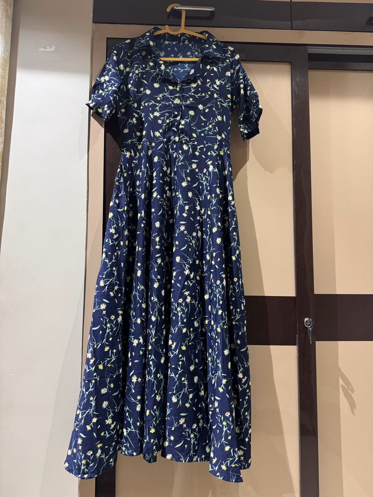 NEW FLORAL BLUE MAXI DRESS