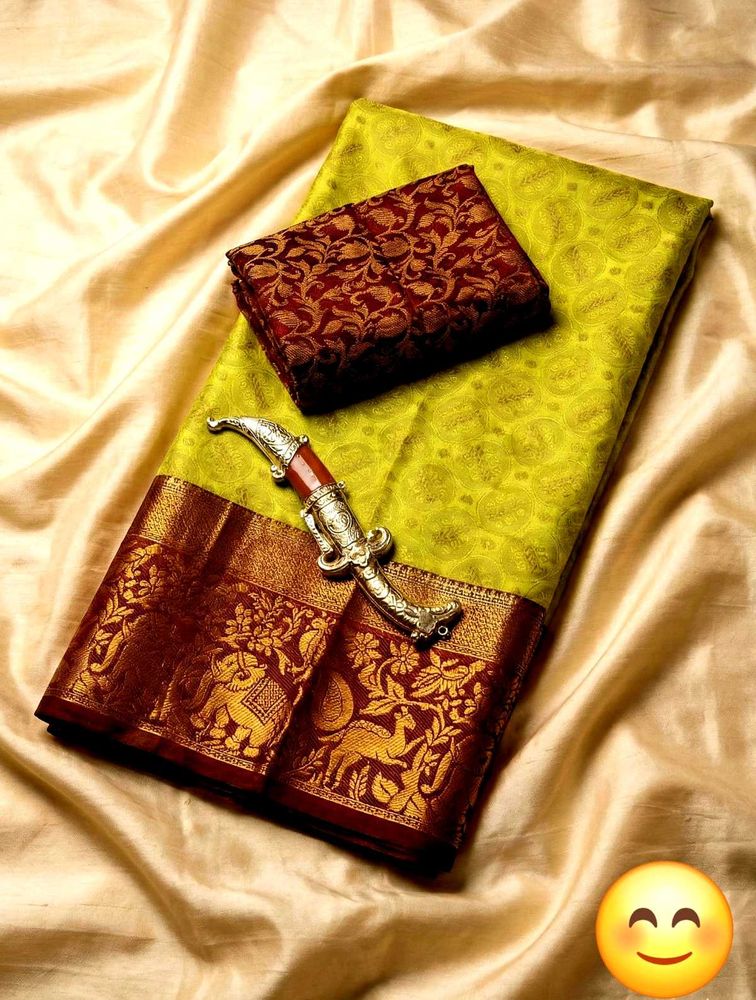 Elegant Yellow Silk Saree