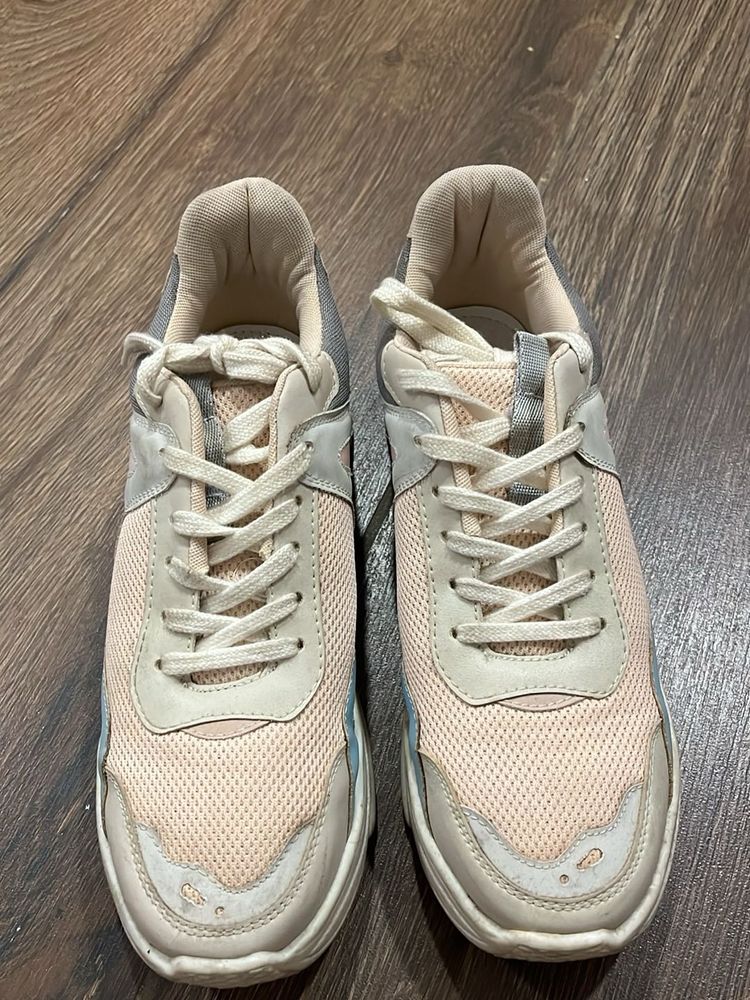 Zudio Sneakers | Size EU 40 (UK 7) | Beige Casual