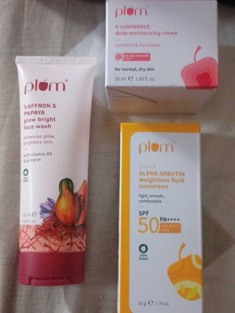 Plum Skincare Trio for bright skin