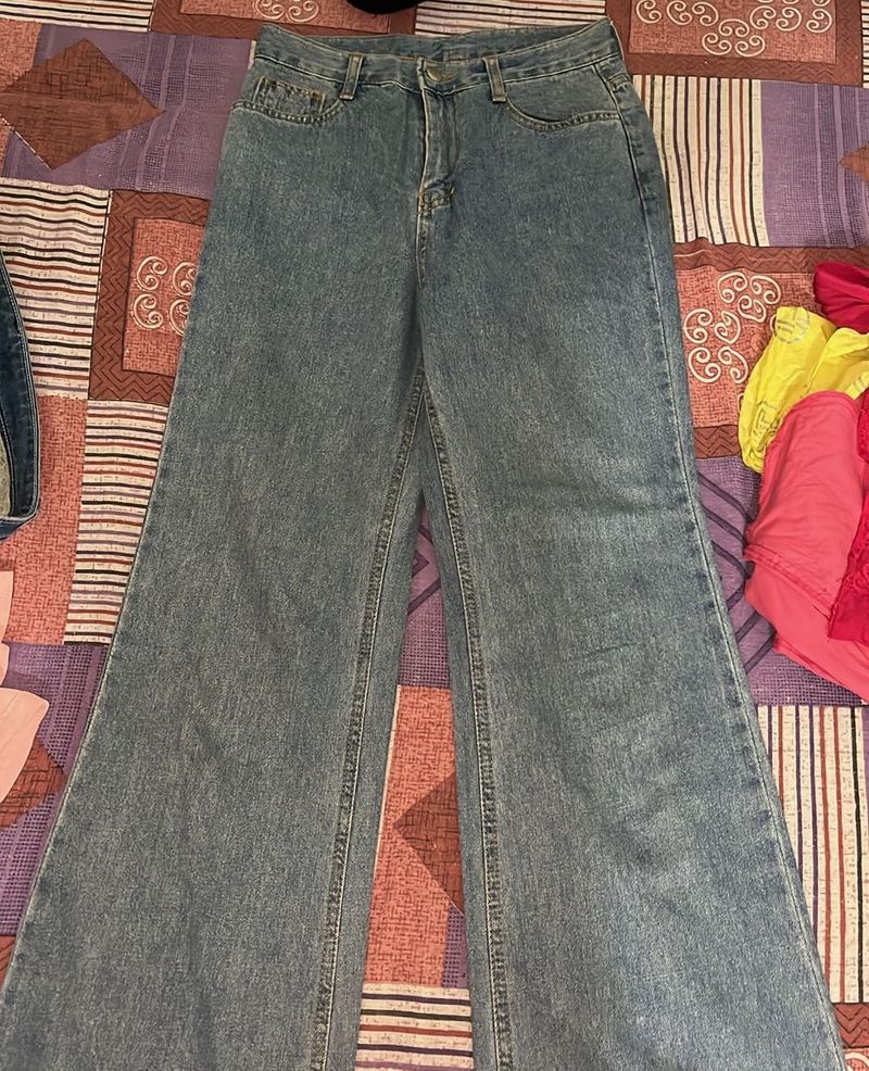 Wide Leg Denim Jeans