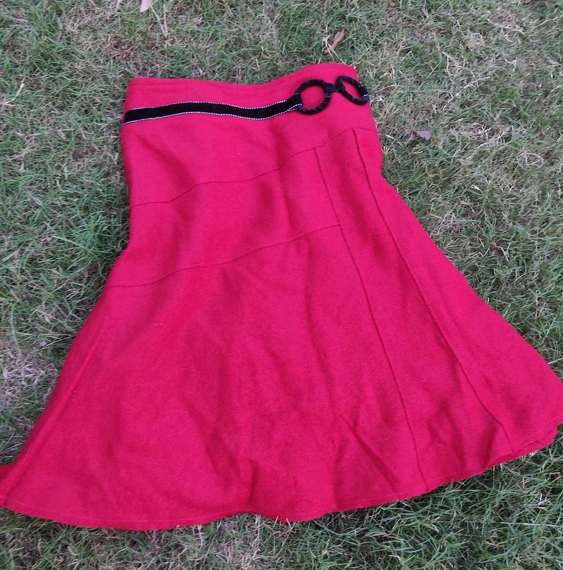 Red Woolen Skirt
