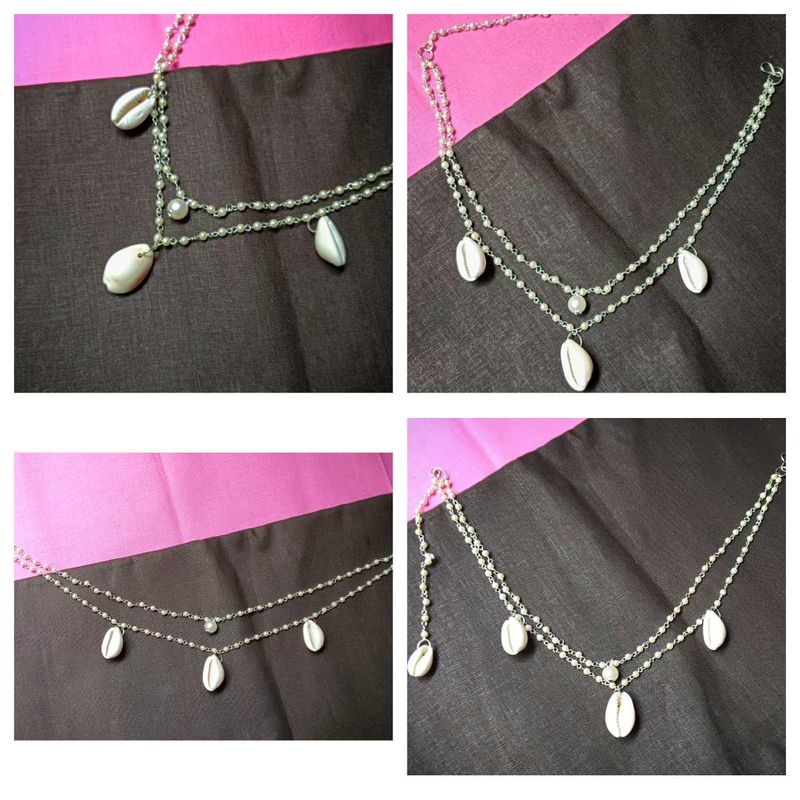 Cowrie Shell Beaded Necklace