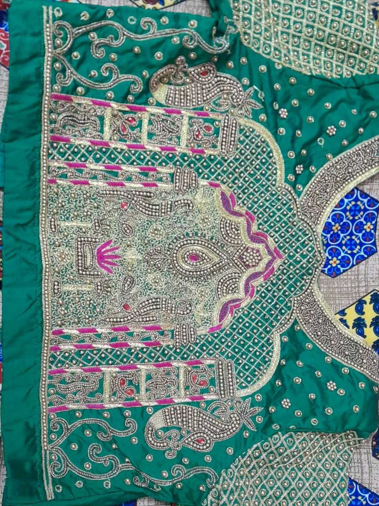 Aari Blouse with Embellished Sleeves